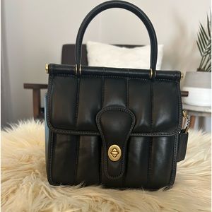Coach Willis Top Handle 18 With Quilting in Black